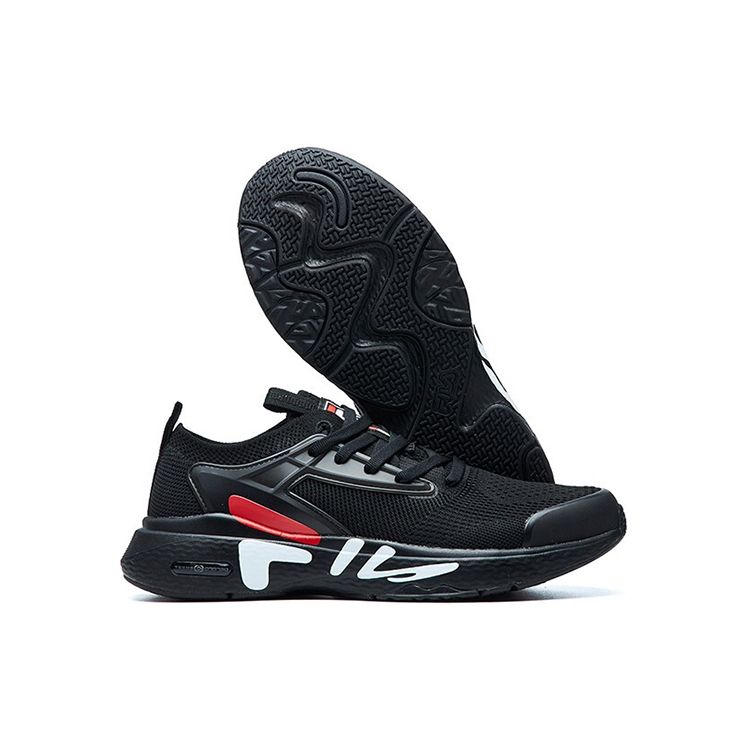 Fila Athletics Mind 3s Удобная спортивная ткань Низкие повседневные кроссовки для бега Женские кроссовки Черные A12W122106FWB