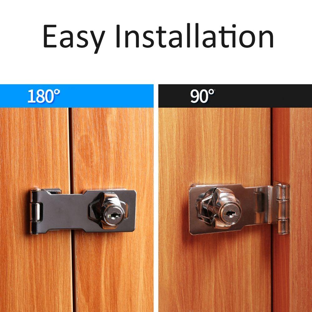 Silver Hardware Home Improvement With Keys Shed Hasp Garage Lock Locking Staple Cupboard