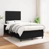 Maison Exclusive - Sommier à lattes de lit avec matelas noir 120x190 cm tissu