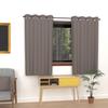 Plain, Wrinkle-free Eyelet Curtain 135x180 Cm ALIX Mocha, by Soleil D'ocre