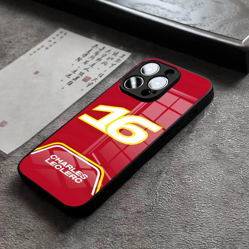 Чехол для телефона C-Charles L-Leclerc 16 для iPhone 18 17 16 Pro Max 15 Plus 14 Pro 12 11 13 Mini X XR XS Max SE Стеклянная крышка