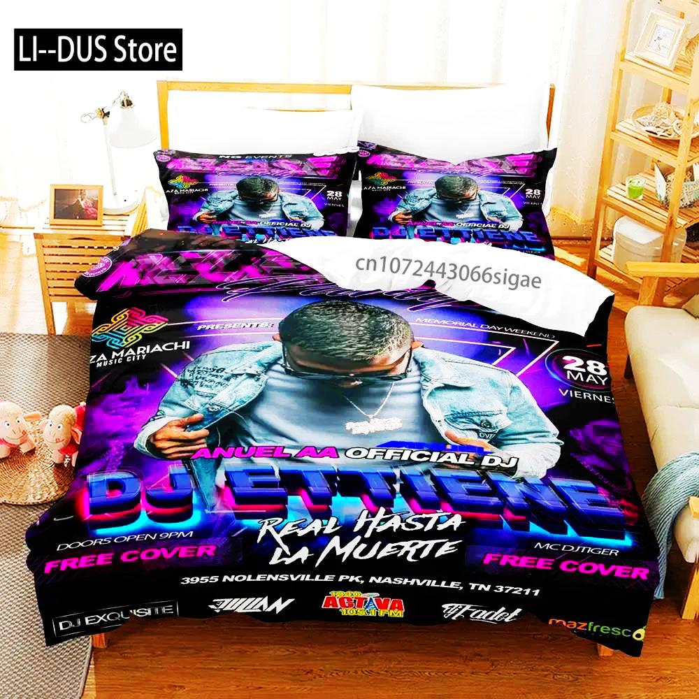 Anuel Aa Real Hasta La Boys Bedroom Duvet Cover Set Single Double Full Queen King Size 2024 Duvet Cover Bed Set
