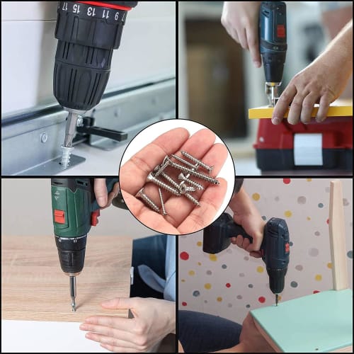 TAORAYO Self-Tapping Screws, Wood Screws, Truss Head Self-Tapping Screws, Wood Screw Set, Screw Nails, Truss Head Self-Tapping Screws, Cross Recessed