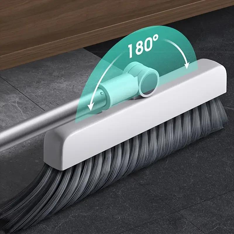 Комплект швабры 3-в-1 с совком для пыли, многоповерхностная уборка, комбо совок для пыли, набор швабр с длинной ручкой, прочный пластиковый инструмент для уборки ванной комнаты