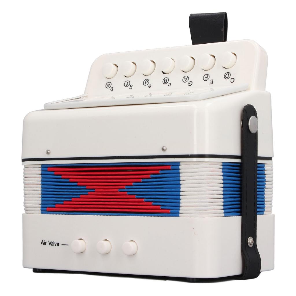 7 Keys Control 2 Bass Kids Educational Musical Instrument Stage Button Accordion for Beginners Performance Practice