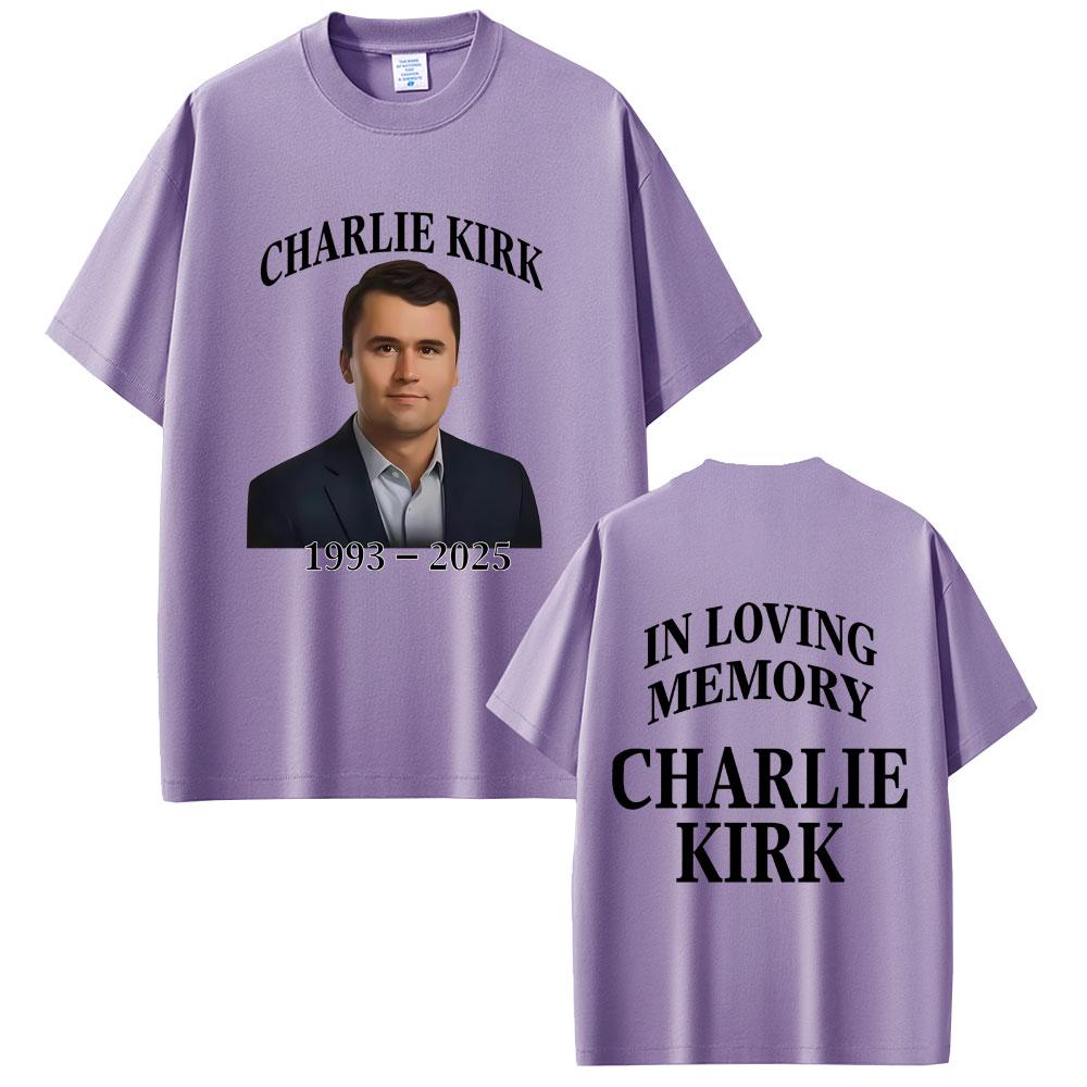 In Loveing Memory Charlie Kirk Freedom Tshirt Men Women Tribute Memorial American Hero Tshirts Man Patriotic Activism T Shirts