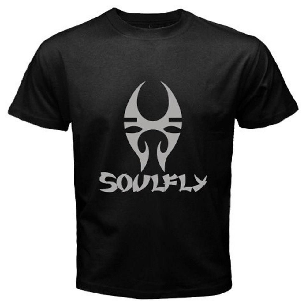 Черная футболка унисекс с логотипом Soulfly Metal Rock Band