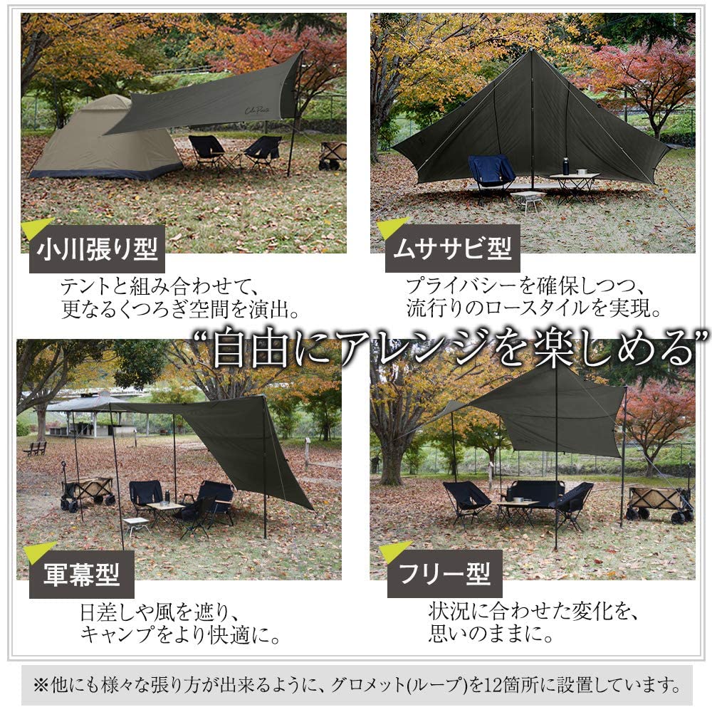 ColaPuente Tarp Hexa Tarp Tent Camping Easy Lightweight Compact Awning Shade Outdoor