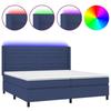 VidaXL Slat Bed Base with Mattress and LEDs, Upholstered Bed with Headboard, Double Bed, Adult Bedroom Bed, 3138427