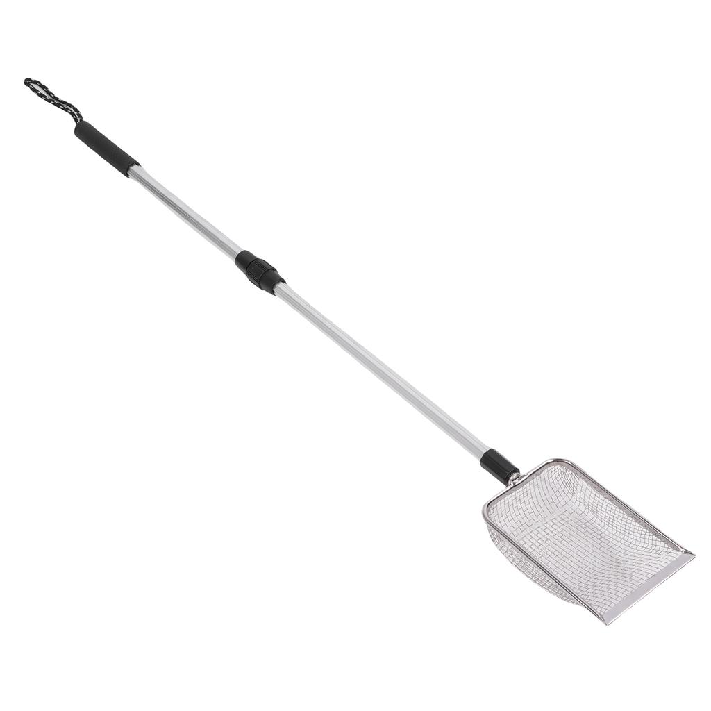 Раздвижная лопатка для кошачьего туалета с длинной ручкой, металлическая из нержавеющей стали, лопатка для куриного помета для лотка, курятника