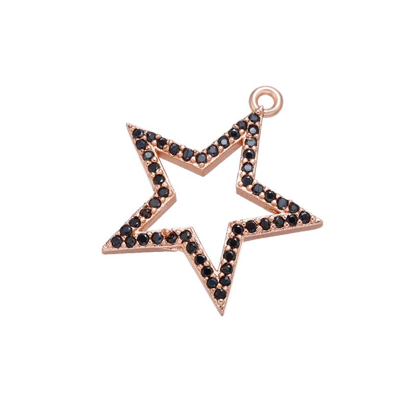 ZHUKOU big/mini crystal star necklace pendant for women DIY handmade necklace jewelry Accessories making findings model: VD651