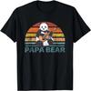 Мужская футболка Papabear ко Дню отца Лучший Папа Играет на гитаре Папа Панда