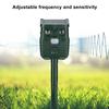 ABS пластик ультразвуковой звук белый свет мигающий солнечный отпугиватель животных для двора сад