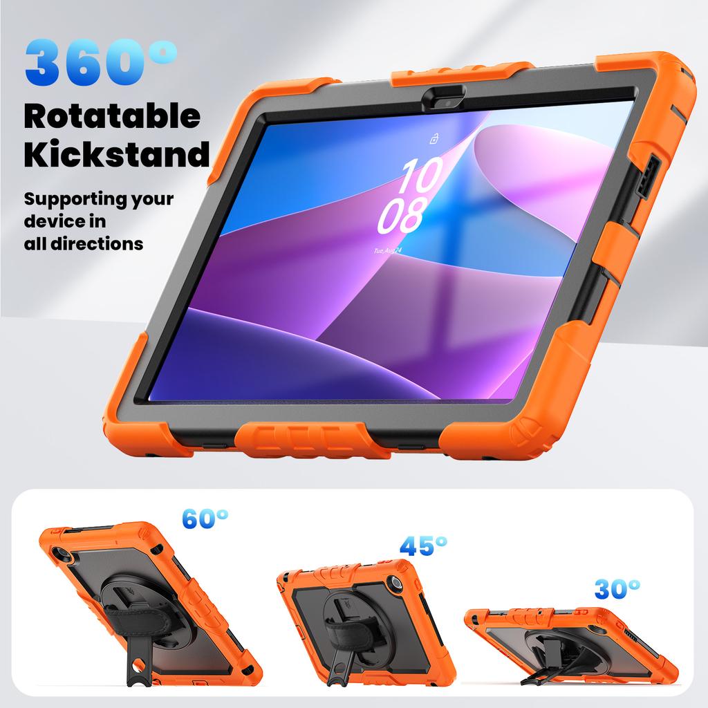 Для Lenovo Tab 10.1 (2025) TB-311XU/Tab TB311FU Чехол PC+Силикон Чехол для планшета с ПЭТ защитной пленкой от царапин и плечевым ремнем