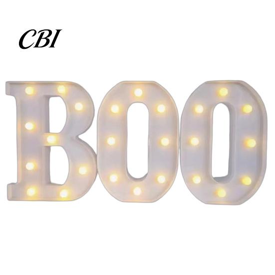 Милые жуткие домики Реквизит 3 шт. Хэллоуин Буквы BOO со светодиодной подсветкой, Внутренний световой знак Праздничный декор гостиной Вверх Знак BOO для дома кухни