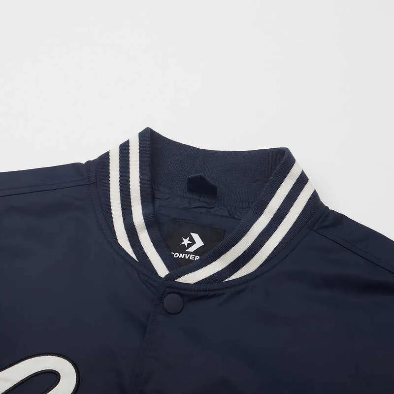 Converse Baseball Jacket Unisex Marine Blue (Unisex) Baseball Jackets 10026912 A03
