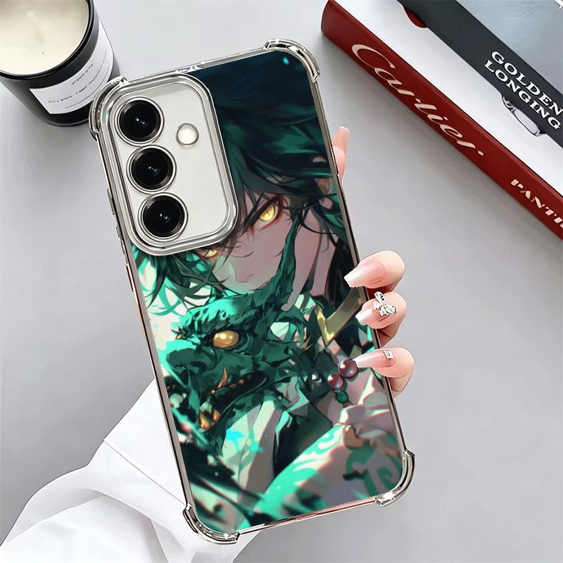 Чехол для телефона Genshin Impact Сяо с покрытием для Samsung A17 A07 A37 A57 A16 A56 A15 A55 A14 A54 A13 A53 A26 A36 A25 A35 A24 A34 A23 A