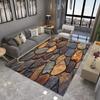 3D Натуральная Галька Дорожка Ковер Нескользящий Мягкий Реалистичная Текстура Украшение Дома Гостиная Современный Прочный Напольный Коврик