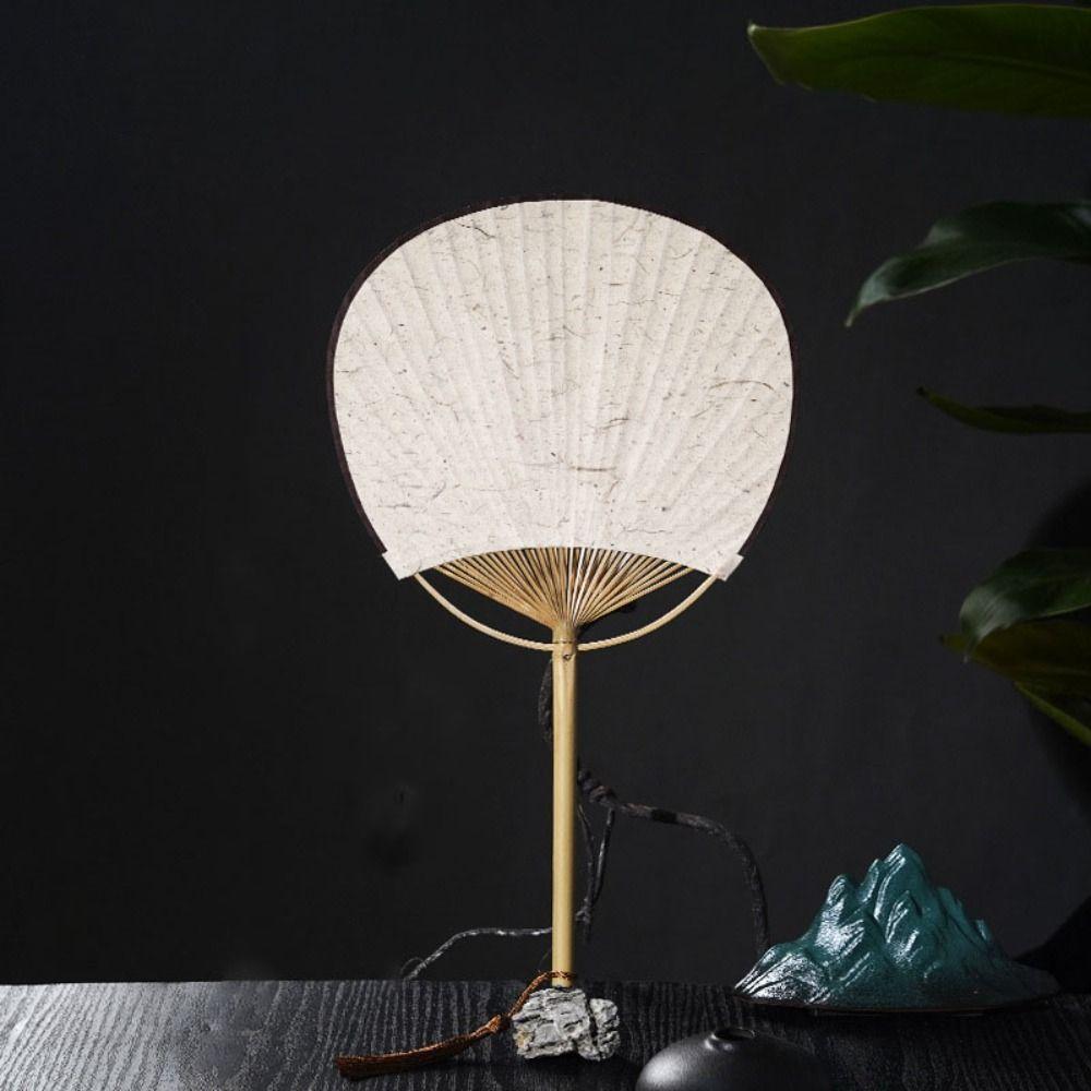 Art Crafts Gift Vintage Hand Painted Fan with Tassels Bamboo Handle Blank Hand Fan Paper Chinese Style DIY Fan Painting