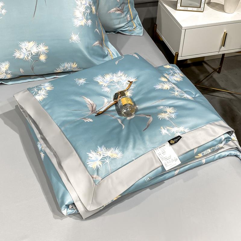 Летнее постельное белье из стираного ледяного шелка, полиэстеровое домашнее атласное летнее одеяло с кондиционером, одеяло, текстильное постельное белье
