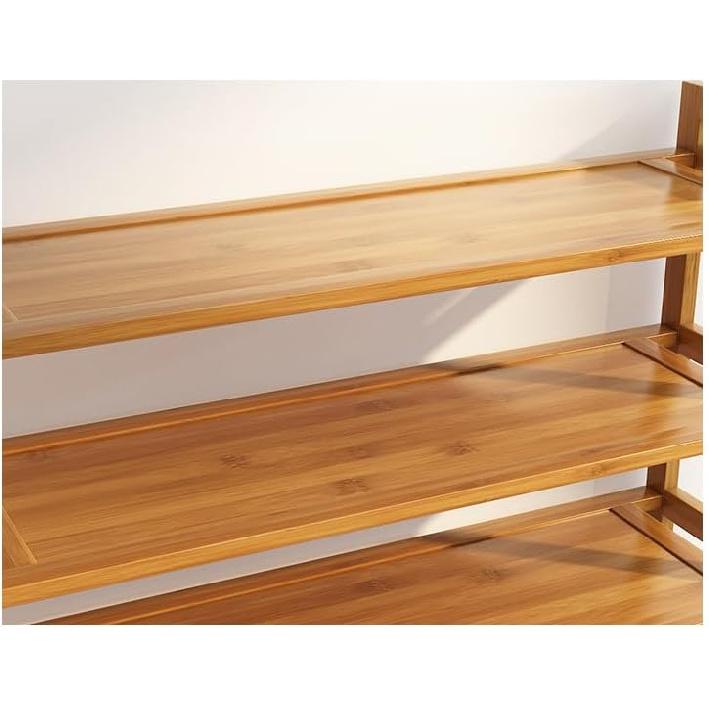 6-ярусная обувница для прихожей, обувница из натурального бамбукового дерева, органайзер для обуви на 24 пары, для шкафа (26.77 x 9.84 x 35.43)(Д х Ш х В)