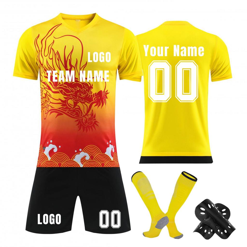 Personalised Shirts Kit Mens Girls With Name Number Custom Football Jerseys For Boys Training Suit