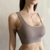 Women Tank Top Sexy Crop Tops Camisole Massage Pad Underwear Female Crop Top Backless Sleeveless Intimate Lingerie Femme