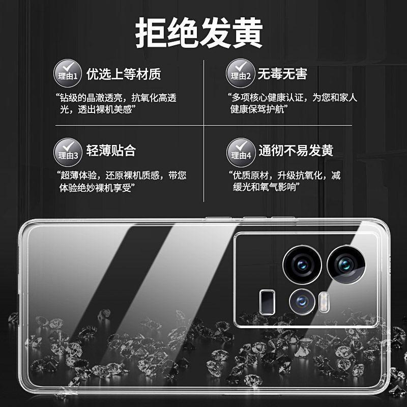 Чехол для vivo IQOO11 iqoo11Pro прозрачный мягкий 11s полноразмерный ультратонкий мужской противоударный женский защитный чехол