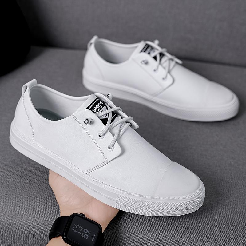 Модная мужская обувь мода черный белый Кожаные туфли для вождения на плоской подошве Мужские мокасины Роскошная обувь мужская Повседневная обувь Прогулочная обувь мужская