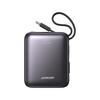 Powerbank 10000mAh 22.5W with built-in USB-C Lightning cables - black