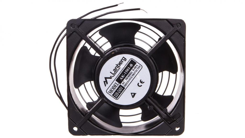 Wentylator Do Szaf 19 Wiszących 230V 120X120X38Mm Czarny Ak-1501-B