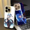 Чехол для телефона Ganyu Genshin Impact для iPhone 17 17Air 16 15 14 13 12 11 Pro Max Plus Цветной Серебристый