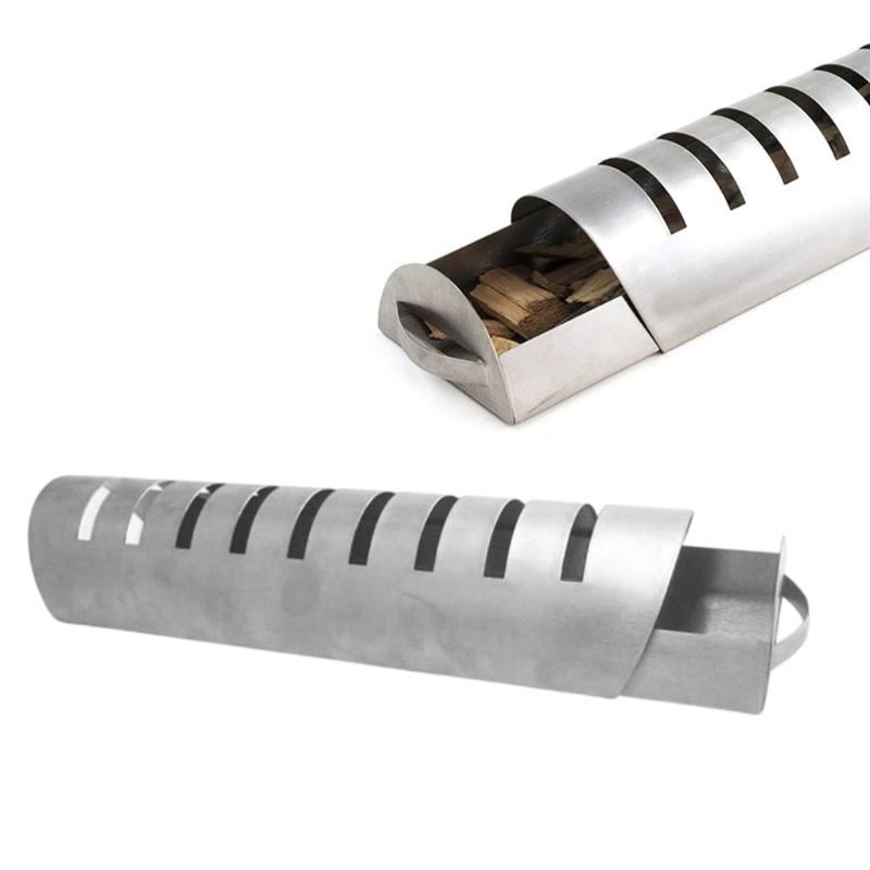 Нержавеющая сталь Коптильня для барбекю Приготовление копчением Генератор дыма Барбекю Гриль Коптильня Коробка Труба Аксессуары для гриля Простота в использовании