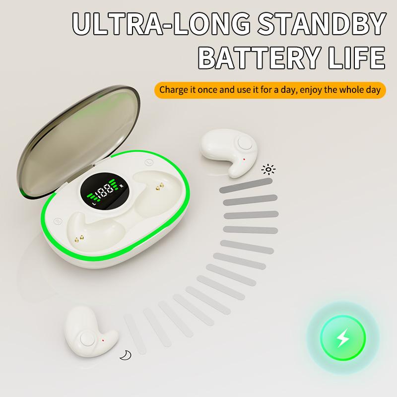 Невидимые наушники для сна Bluetooth 5.3 Наушники IPX5 Водонепроницаемые Наушники с шумоподавлением Сенсорное управление Беспроводные гарнитуры