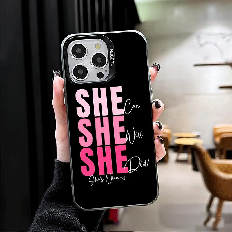 Чехол для телефона Girl Boss Lady Pink Soft для iPhone 15 16 17 Pro Max 17Air 16E 14 Plus 13 12 Mini Ударопрочный Чехол Задняя Панель