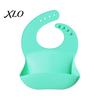 Comfortable Bibs for Sensitive Skin Silicone Baby Bib, Waterproof Soft Adjustable Feeding Durable Stain Resistant Large Pocket Food Catch Bib