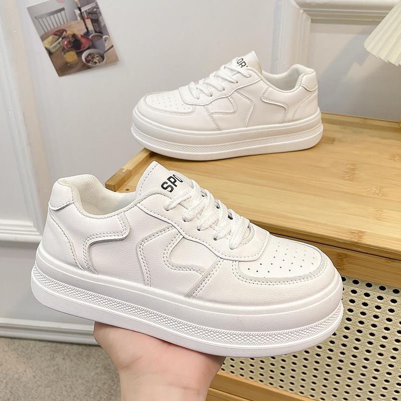 Platform White Shoes Female Student All-Matching Lightweight Exercise Shoes New Autumn Leisure Fashion & Trendy Shoes