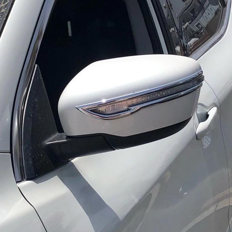 Для Nissan Qashqai J11 X-trail X trail t32 Rogue 2014- ABS Накладка на полоску зеркала заднего вида автомобиля Светоотражающие наклейки Аксессуары
