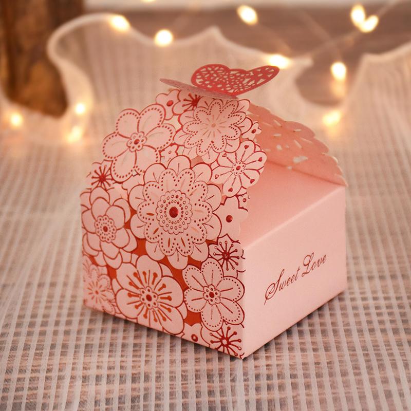 10/20Pcs Wedding Favors Candy Boxes Butterfly Chocolate Gift Packaging Box for Guests Birthday Party Baby Shower Decor Supplies
