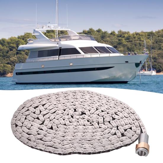 Yousheng Chain Replacement for Powerfun 500/550 Rowing Machine Stainless Steel Bike Chain with Brass Swivel Connector Rowing Machine Maintenance Kit