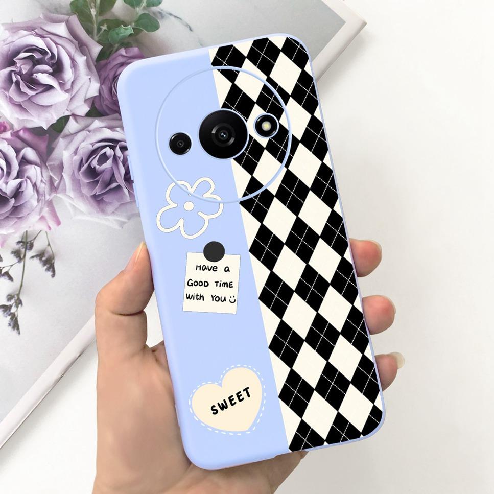 Модный дизайн Чехол для Xiaomi Redmi A3 4G Бабочка Милый Кот Мягкий Силиконовый Задний Чехол для Redmi A3 A 3 6.71" Бампер Чехол для Телефона