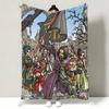 Game DDragon QQuest Throw Soft Warm Flannel Throw Blanket Multiuse for Sofa Bed Office Nap