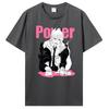 Футболка с аниме Harajuku Manga Power Графические футболки крутая модная женская хлопковая футболка унисекс Топ Ropa Hombre Camisetas Одежда унисекс