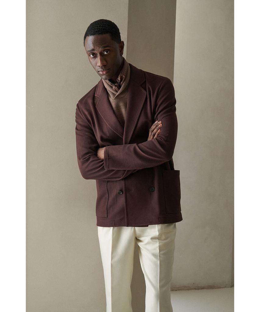 Iolo Double Jersey Jacket_Brown