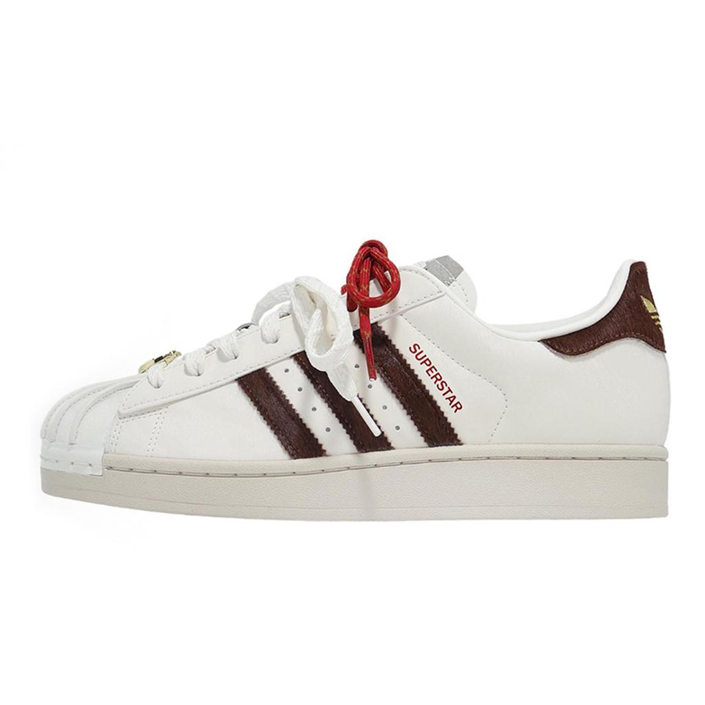 adidas Скейтбордические кроссовки Originals Superstar 2, унисекс, низкие, белые/красные/коричневые, KJ6293(Team80-S-BOX)