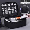 Multifunctional Organizer Bag for Hard Disk, USB Data Cables and Chargers - Compact Design, Protects Devices and Cables Neatly