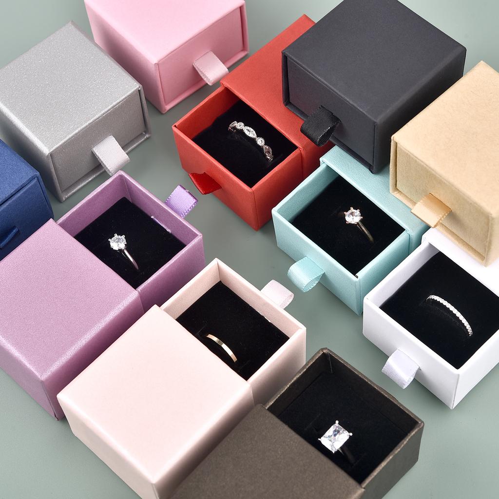 Drawer Jewelry Packaging Box Pull Out Necklace Ring Earring Bracelet Storage Organizer Display Gift Box 5 * 5 * 3cm
