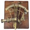 Maritime Antique Brass Vintage Brass 20.32 Cm' Nautical Sextant with Hard Wood Box