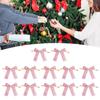 12x Velvet Bows for Christmas Tree Staircase Holiday Wedding, Farmhouse Xmas Topper Ornament, Xmas Decor, Party Craft Wreath Bow