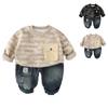 Kids Casual Long-Sleeve Set, Comfortable Daily Wear Outfits